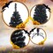 Slim 6 Ft Black Christmas Tree Pencil Style with 520 Tips and Iron Stand